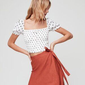 ✨ Polka Dot Smocked Blouse by Wilfred | Aritzia
